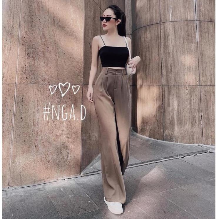 [Hàng Cao Cấp] Quần ống rộng suông nữ lưng cao, quần ống xuông nhiều màu chất Ruby Hàn dễ phối đồ | BigBuy360 - bigbuy360.vn