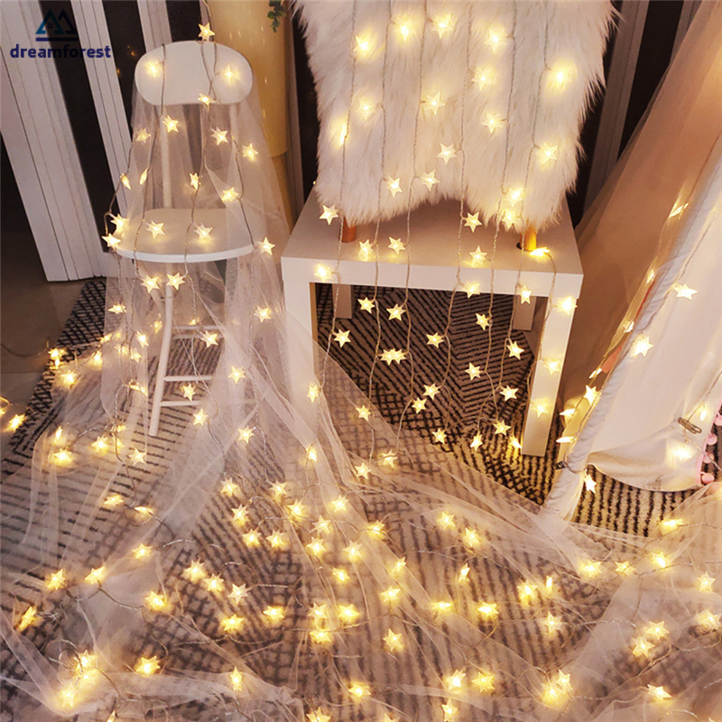 Dây đèn LED hình ngôi sao chuyên dụng trang trí tiệc nội thất
