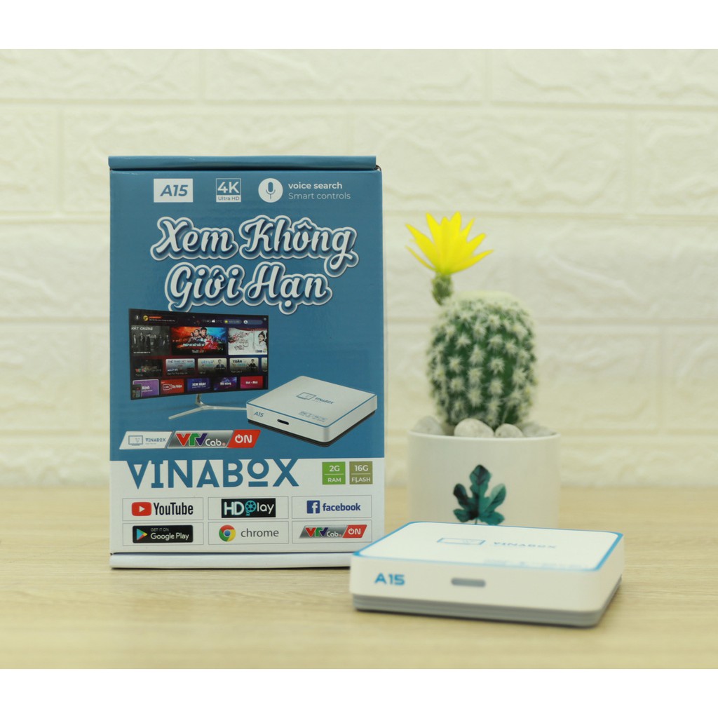 Android box VINABOX A15 Mạnh, Giá Tốt, Hệ Điều Hành Chuyên Dụng TV - Phiên Bản 2021.