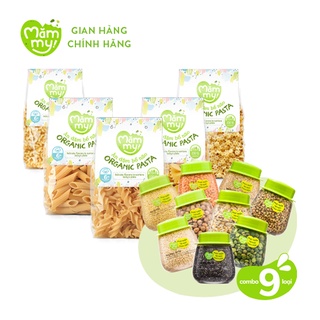 Combo 9 Loại Hạt Quý Và 5 loại Nui Hữu Cơ Cho Bé Ăn Dặm Nhập Khẩu Chính Hãng Mămmy