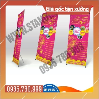 [NHẬP KHẨU - 1 ĐỔI 1] - 01 Khung standee 60x160cm treo banner chữ X kiểu dáng Hàn Quốc