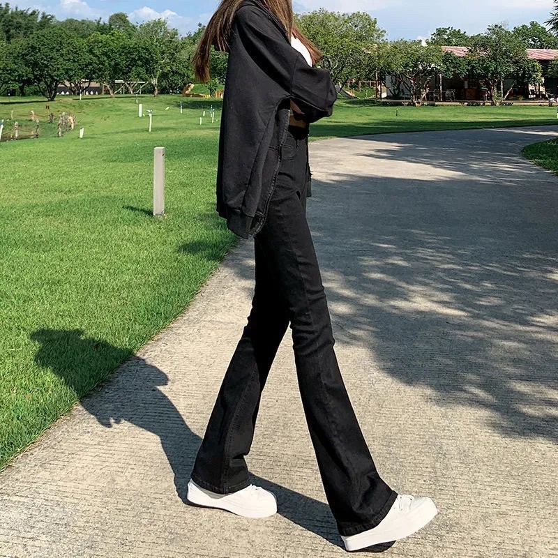 Quần Jeans Ống Loe Nữ Màu Nâu Đen Cạp Cao Chất Jean Kaki Loại 1 Lên Phom Phong Cách Hàn Quốc Cá Tính Năng Động | BigBuy360 - bigbuy360.vn