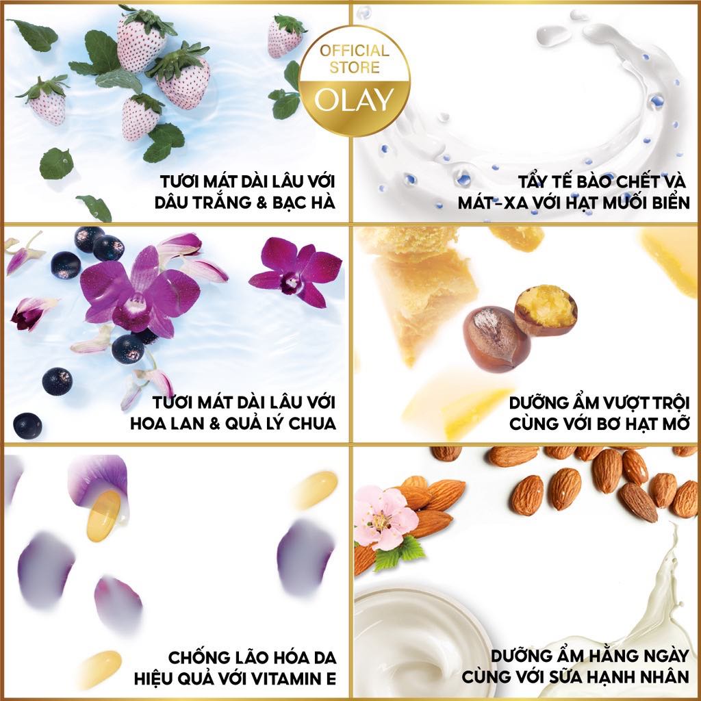 Sữa tắm Olay dưỡng da nhiều mùi hương 650ml