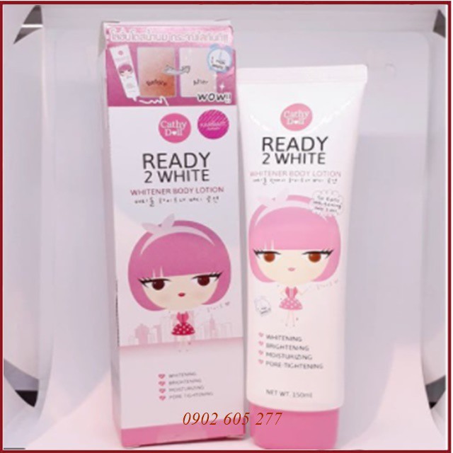 [hàng chính hãng]Sữa Dưỡng Thể Trắng Da Ready 2 White Cathy Doll Whitener Body Lotion