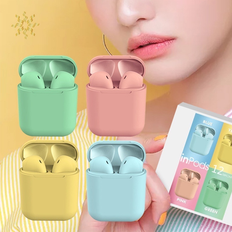 Tai Nghe Bluetooth 5.0 Nhét Tai Kèm Hộp Đựng CR1 Inpods12 I12