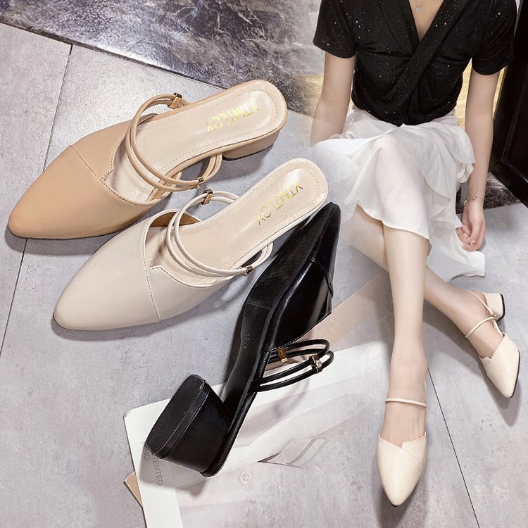 Giày sandal IELGY cao gót phong cách Hàn Quốc thời trang cho nữ