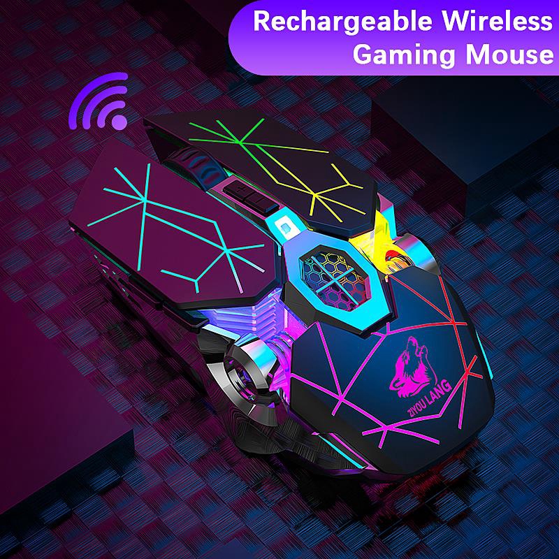Chuột cơ chơi game không dây FREE WOLF X13 hoạt động yên tĩnh có đèn dạ quang | BigBuy360 - bigbuy360.vn