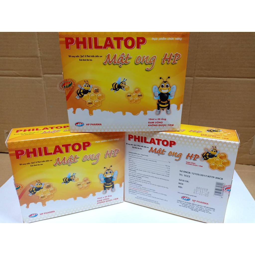 Philatop Mật Ong HP Hộp 20 Ống - Ăn ngon hơn, khỏe mạnh hơn