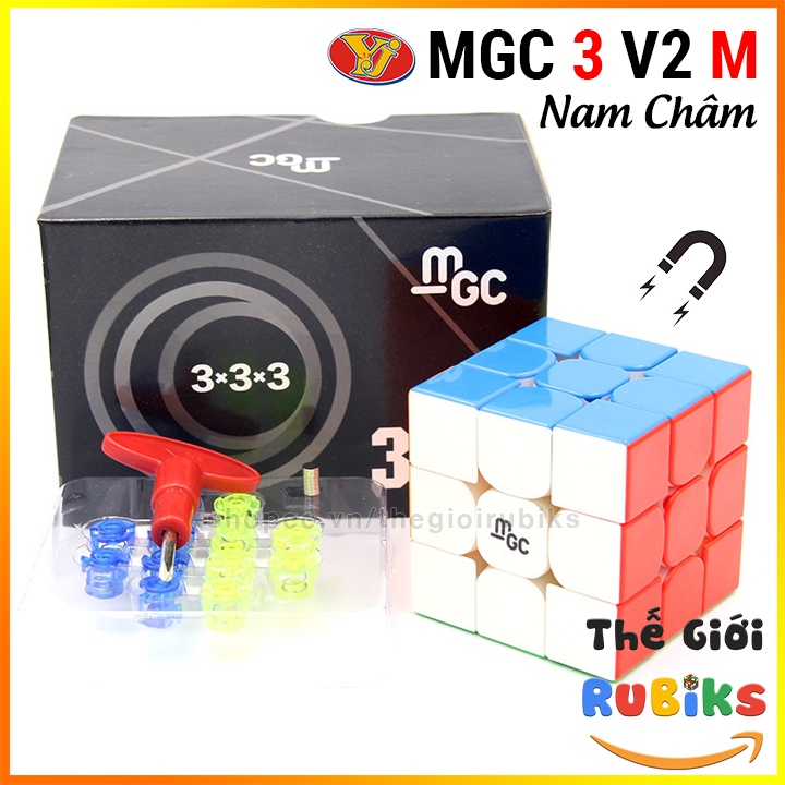 Rubik 3x3 YJ MGC 3 V2 M Có Nam Châm MGC3 Stickerless. Khối Lập Phương Rubic 3 Tầng Đồ Chơi Giáo Dục Thông Minh.