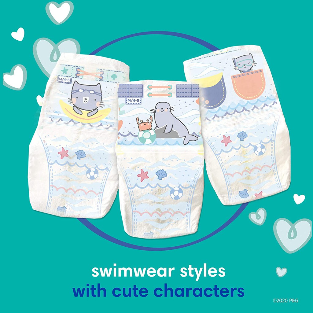 Tã quần bơi và đi biển cho bé nhập từ Mỹ Pampers Splashers Swim Diapers S20/M18/L17