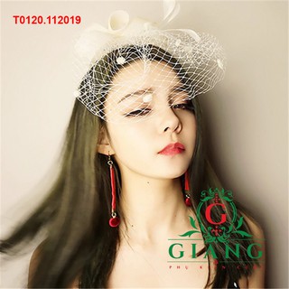 Nơ lưới cài tóc cô dâu thời trang