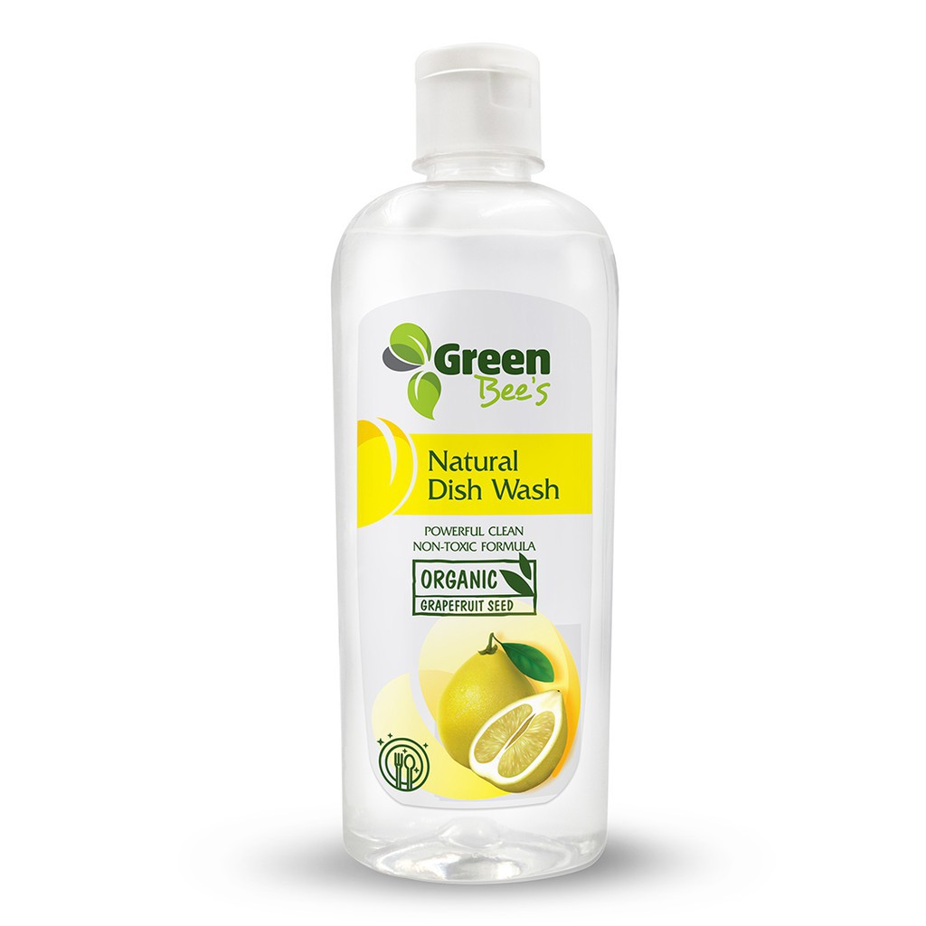 Nước Rửa Bát Organic cho mẹ và bé dcungf gia đình Green Bee Hạt bưởi hữu cơ 400ml