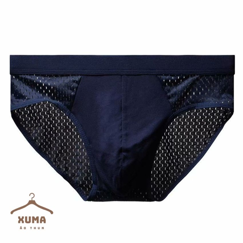 [ Free Ship ]Hộp 4 quần sịp quần lót nam chéo cao cấp chính hãng thun lạnh 4 chiều thông hơi cạp to thoáng khí chéo xuma