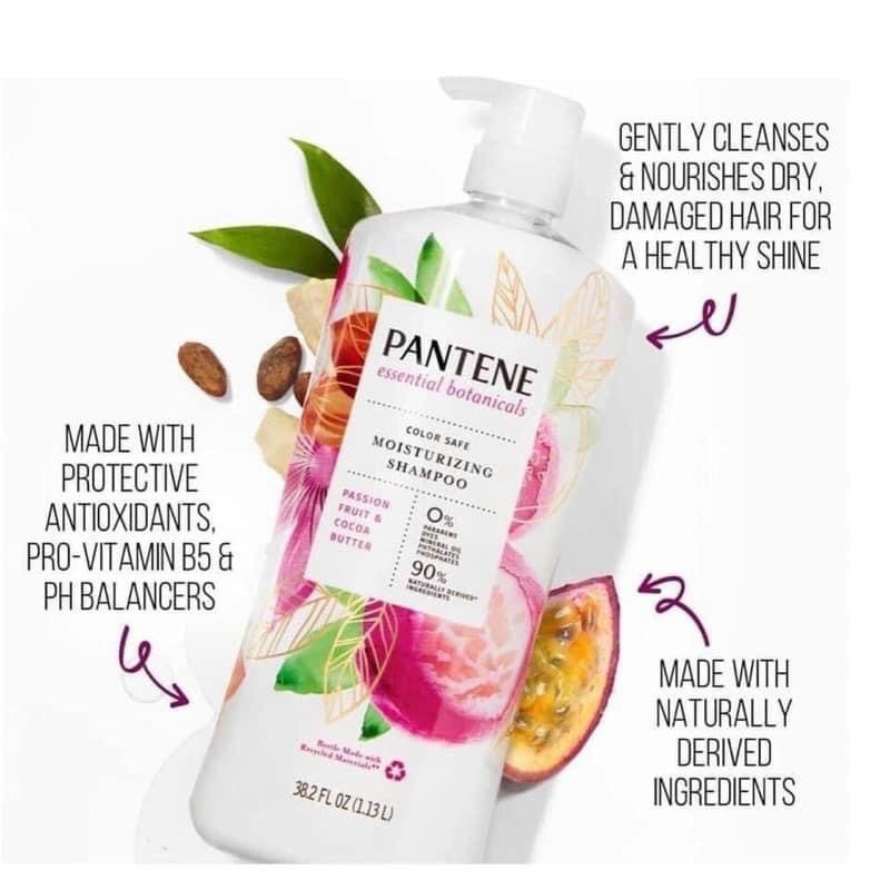 Dầu gội PANTENE Essential Botanicals - Hương Chanh Dây và Chiết Xuất Bơ Cacao 1.13L