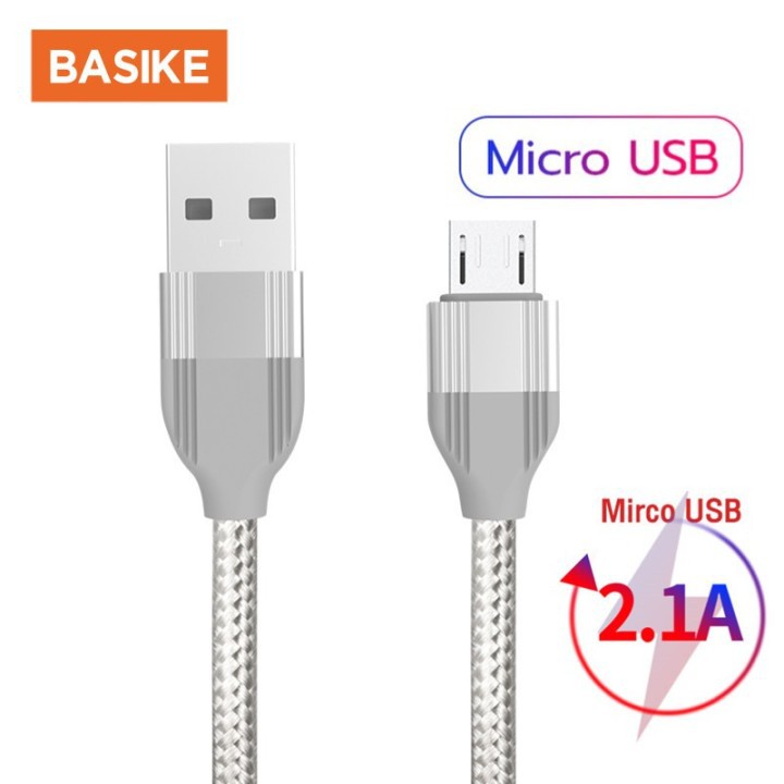 Cáp Sạc Nhanh Và Truyền Dữ Liệu Basike Cổng Micro Usb Android