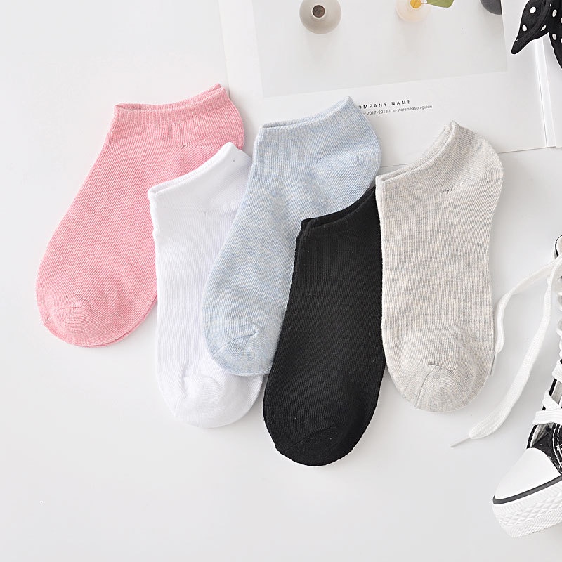 Tất nữ cute trơn Basic đủ màu, tất cổ ngắn, vớ nữ cổ thấp phong cách Vintage hàn quốc chống hôi chân Sagopy TN01