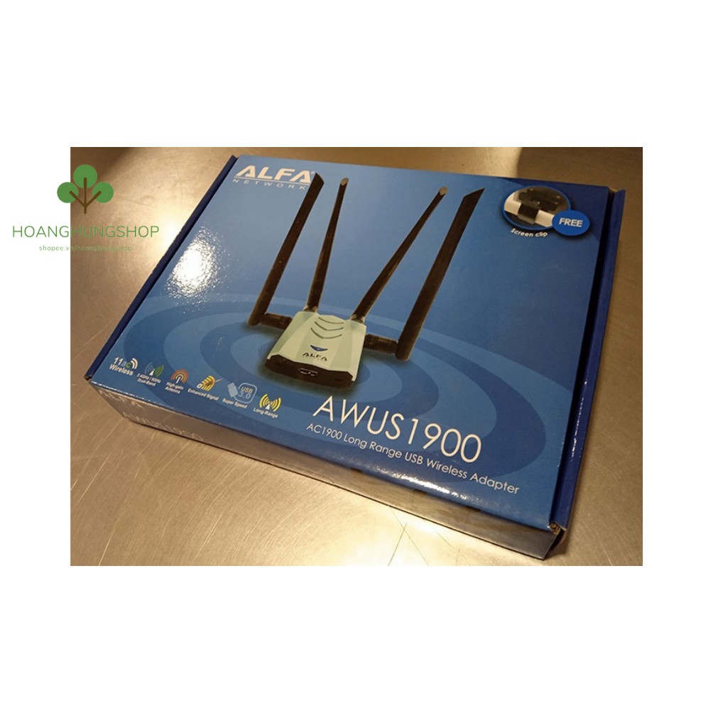 Card Wifi Alfa AWUS1900 WiFi Adapter Hàng Chính Hãng Hổ Trợ Kali linux, Ubuntu, Windows