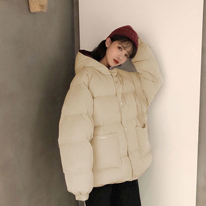 Áo khoác IELGY chất cotton hai mặt ấm áp phong cách Hàn Quốc trẻ trung