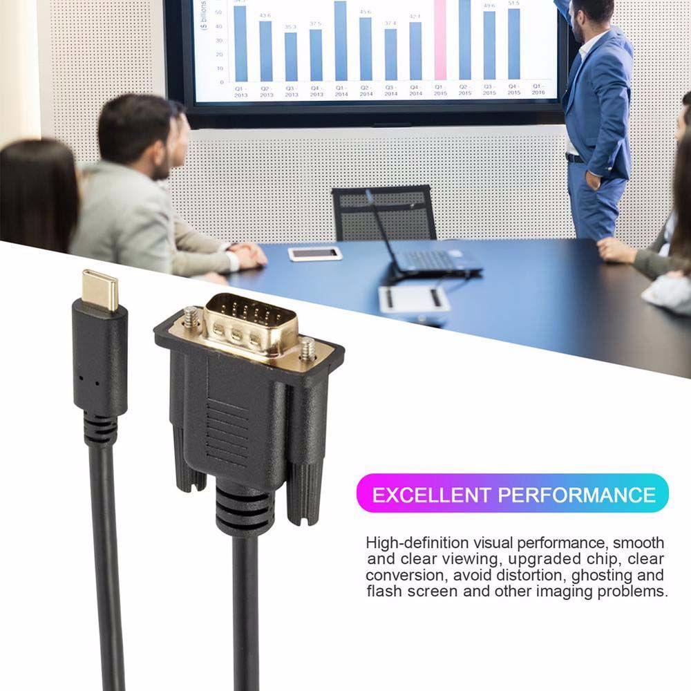Cáp ChuyểN ĐổI USB 3.1 Sang VGA 1.8m USB 3.1 VGA Cho MáY TíNh
