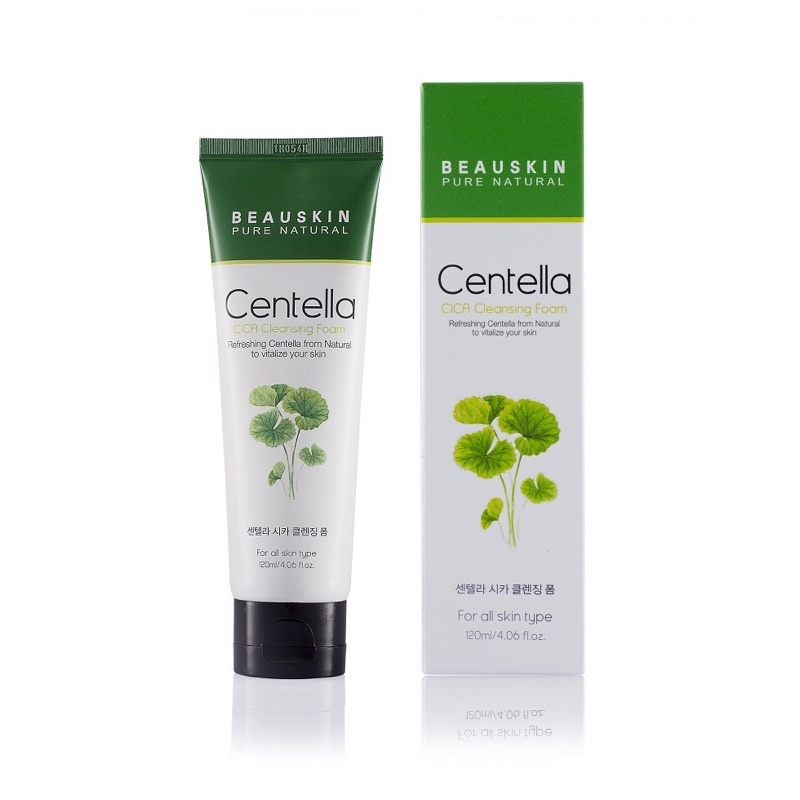 Sữa Rửa Mặt Dành Cho Da Mụn, Da Nhạy Cảm BEAUSKIN Rau Má 120ml