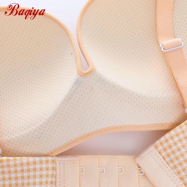 Áo Lót Su Thông Hơi Không Gọng Nâng Ngực Kẻ Ca Rô K68 nội y xanh chất đẹp