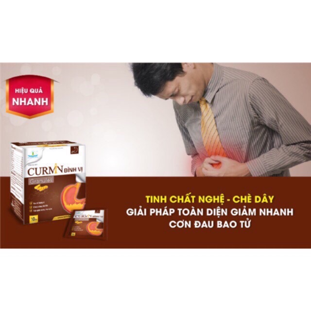 Cốm dạ dày Curmin Bình Vị Granules (trào ngược dạ dày-thực quản, loét dạ dày-tá tràng,đầy bụng,ợ chua,ợ chua,đau rát ...