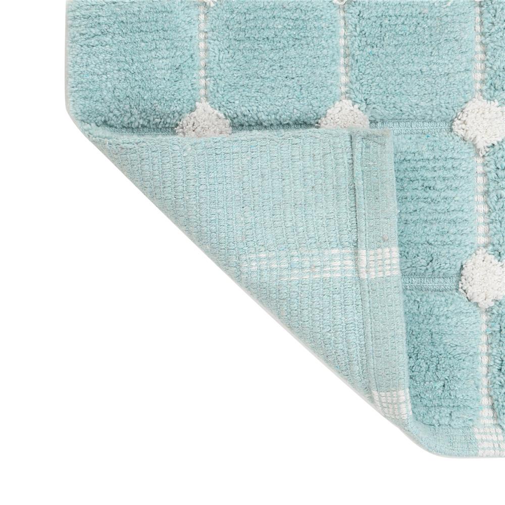 HomeBase HLS Thảm lót sàn lau chân phòng tắm cotton mềm mại và thấm hút tốt SI-BOSTON W45xH70xD1 màu xanh dương