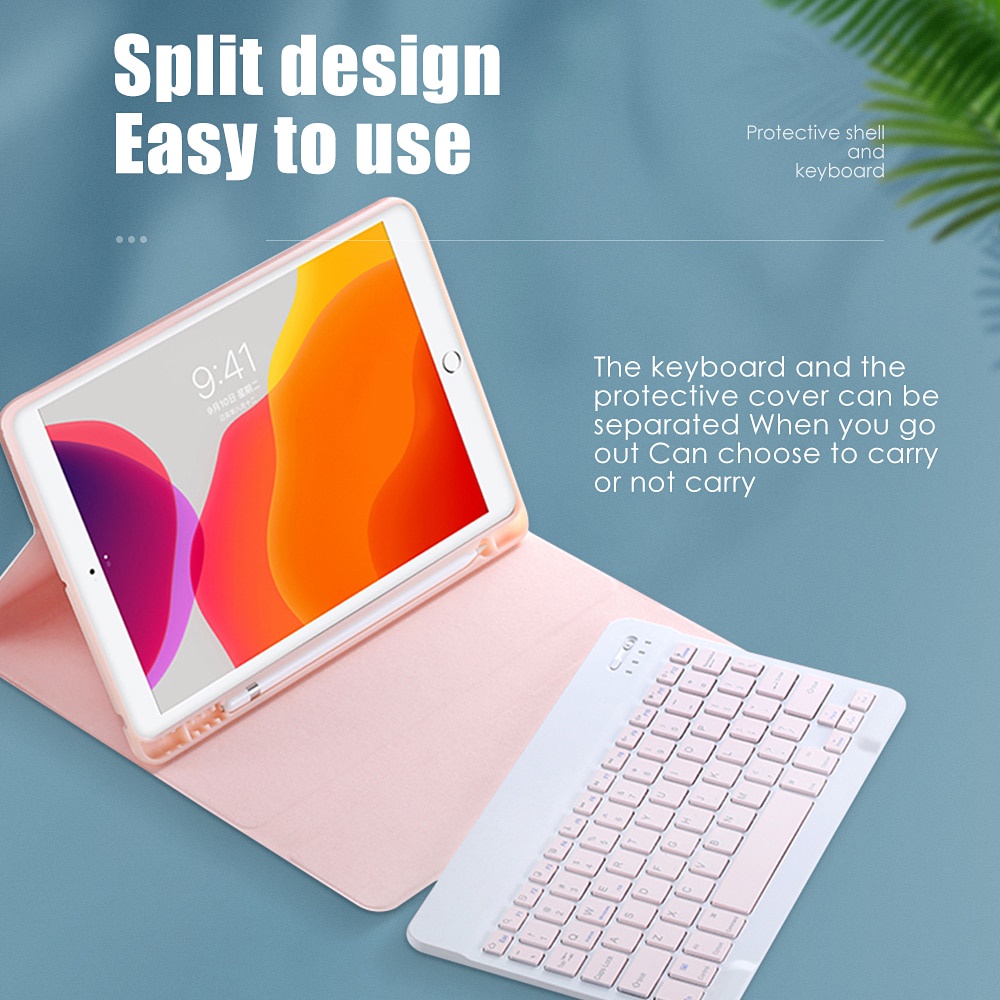 Dllencase Bao da máy tính bảng kèm bàn phím cho For IPAD 2021 MINI 6 PRO 11 2019 2020 10.2 7/8TH AIR 10.5 10.9 PRO 9.7 2017 2018 5/6TH A143