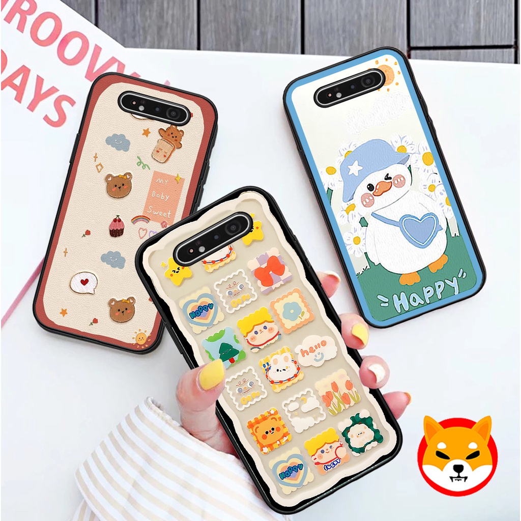 Ốp Samsung A80 / A90 in hình gấu , trái tim , vịt cute duck dễ thương
