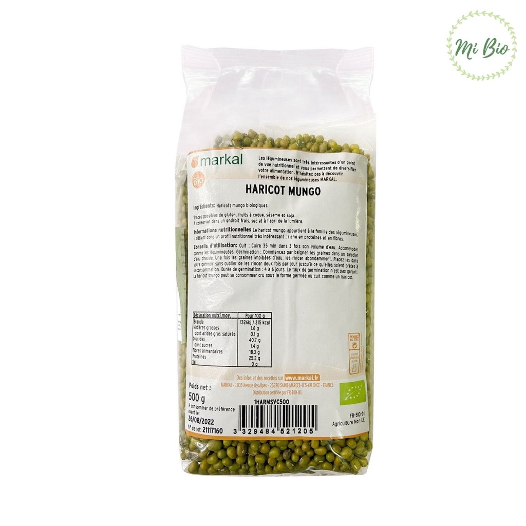 Đậu xanh hữu cơ 500gr - Markal