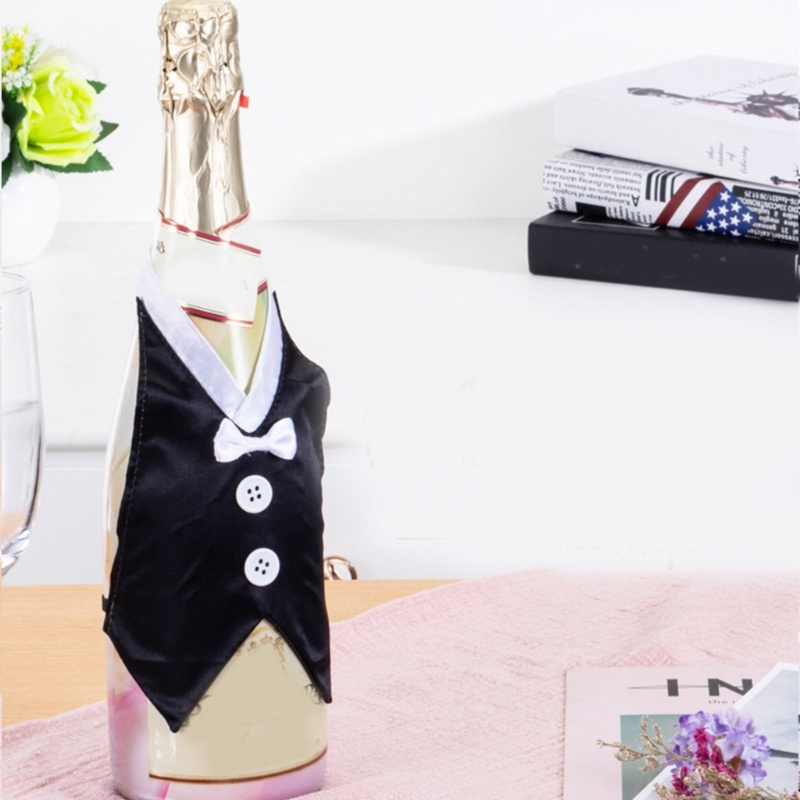 Set 2 Vỏ Bọc Chai Rượu Vang Hình Váy Cưới