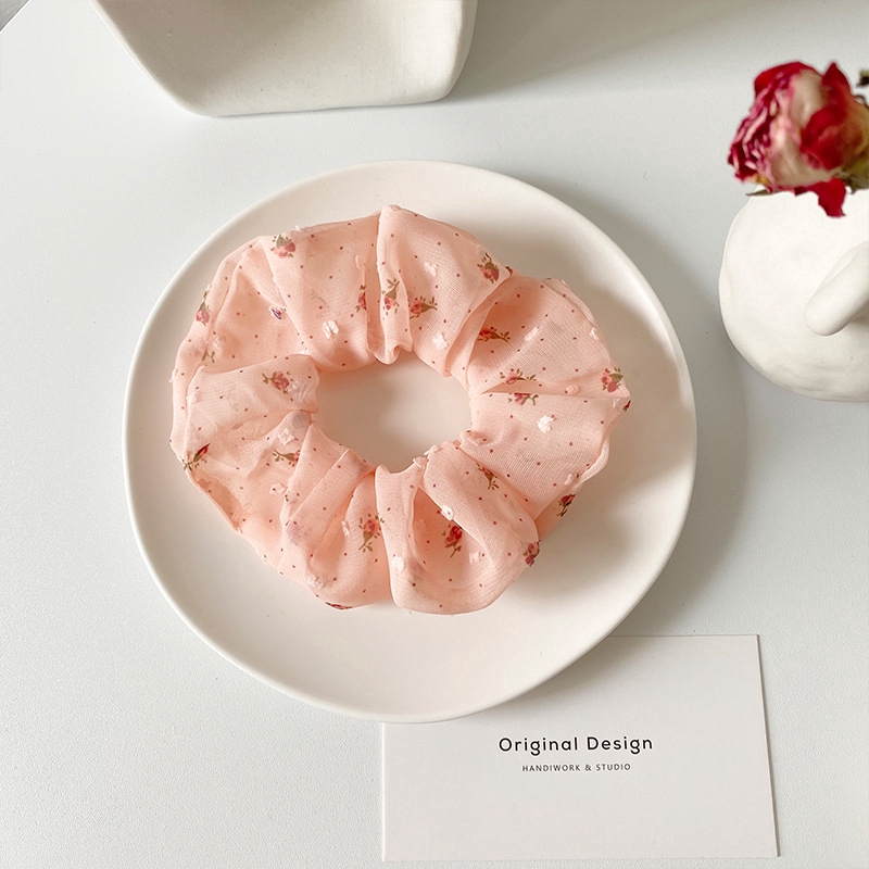 [Mã FASHIONCB232 hoàn tối đa 15K xu đơn 50K] Dây Buộc Tóc Cao Su In Họa Tiết Hoa Đơn Giản Phong Cách Hàn Quốc | BigBuy360 - bigbuy360.vn