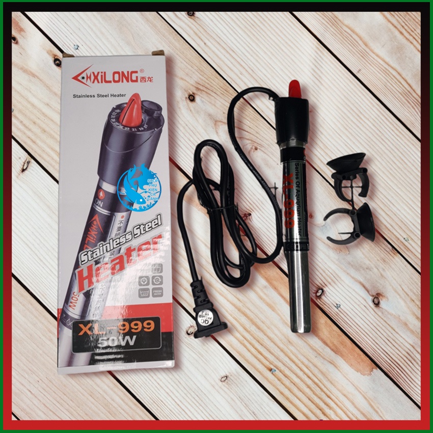 Sưởi Bể cá XILONG XL999, AT70 25W, 50W, 100W. 200W, 300W, 500W  Sưởi INOX, Thuỷ Tinh HAKA AQUARIUM