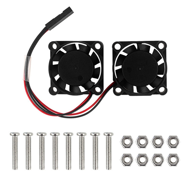 Quạt Tản Nhiệt Kép 16DBA 4B 3B + 5V Không Gây Tiếng Ồn Cho Raspberry Pi 4