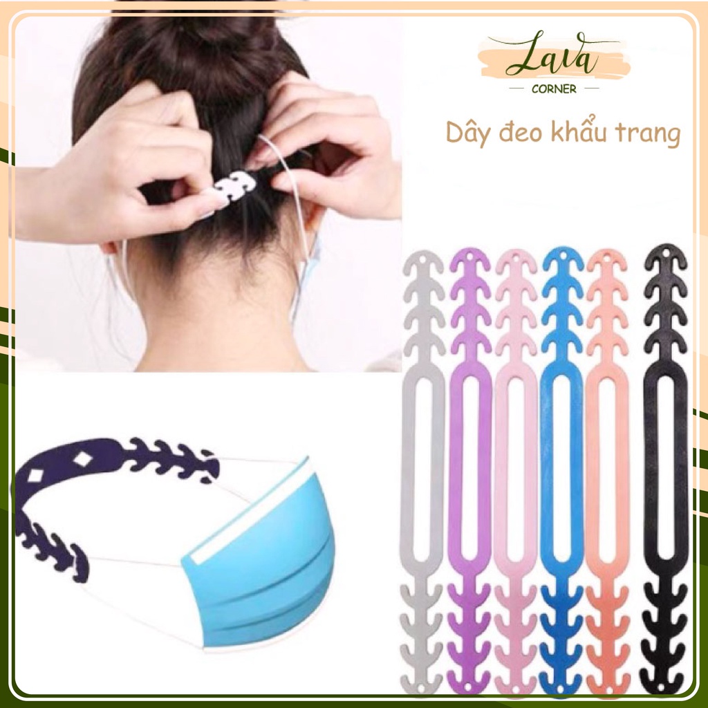 Dây Đeo Khẩu Trang Chống Đau Tai - Quai Gài Khẩu Trang - Silicone Mềm Không Hằn Da