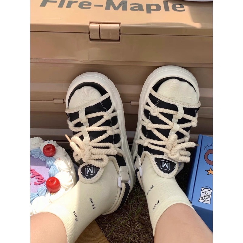 ( Nhắn Tin Check Size Sẵn ) GIÀY SANDAL NỮ ĐAN DÂY ĐẾ CAO 3cm Đen Xám m
