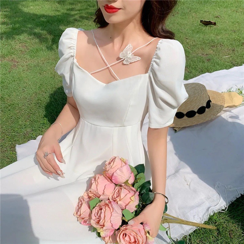 VÁY TRẮNG CÁCH ĐIỆU TAY BỒNG | BigBuy360 - bigbuy360.vn