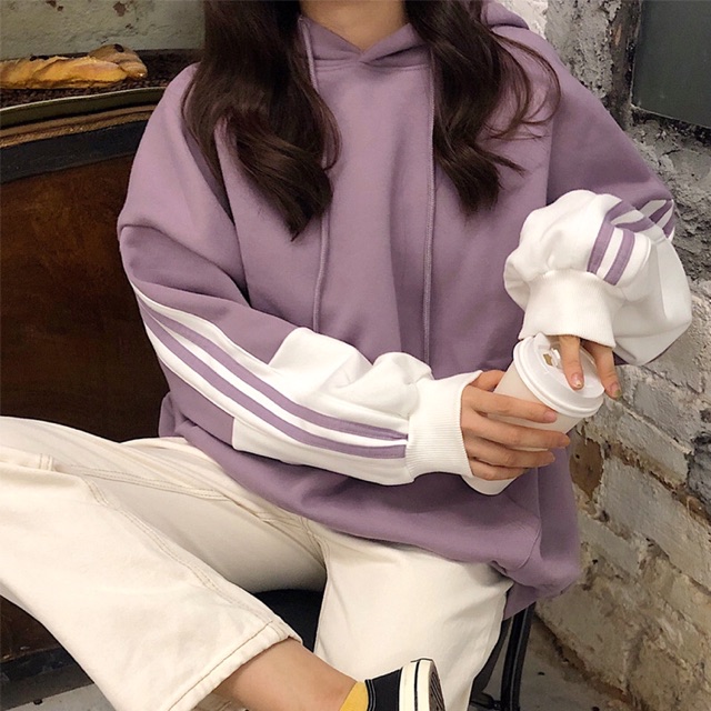 Áo hoodie Quảng Châu phối màu tay sọc | BigBuy360 - bigbuy360.vn