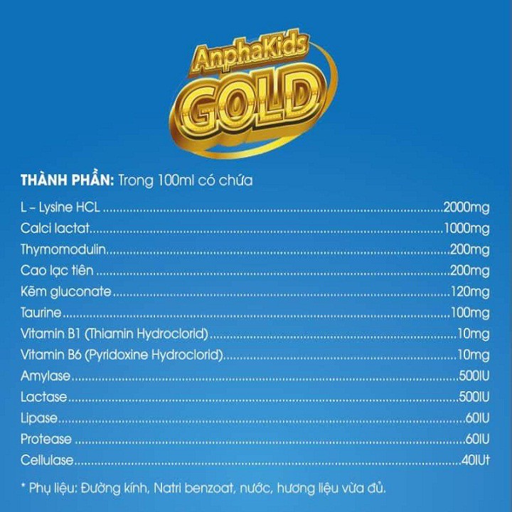 Tăng đề kháng cho bé Anphakids Gold [CHÍNH HÃNG] giúp bé khỏe mạnh, ăn ngon, ngủ tốt, tiêu hóa tốt