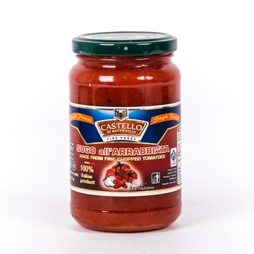 Sốt mỳ Ý Arrabbiata, Basil, Puttanesca, Sicilliana hiệu Castello 350g