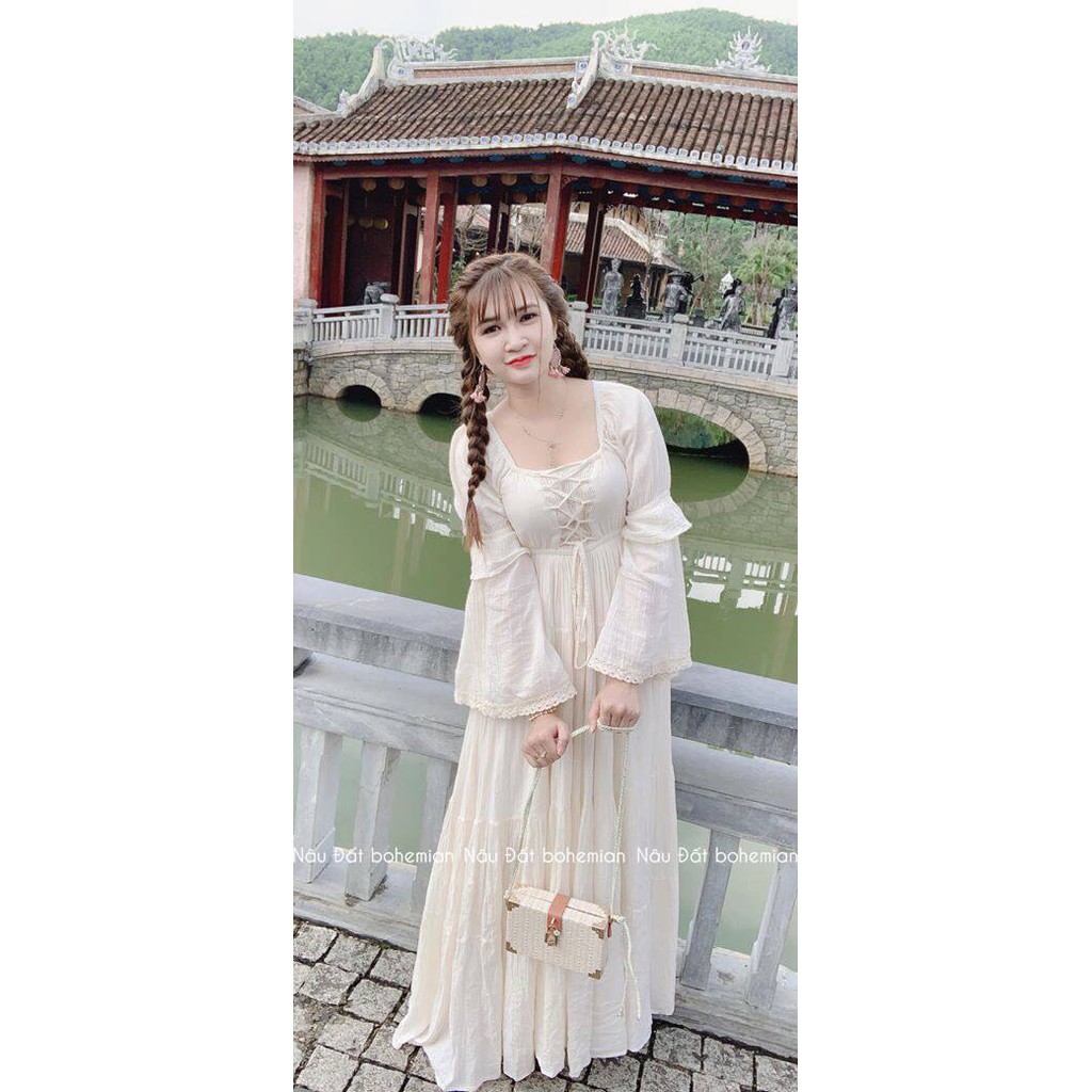 [FREESHIP] Đầm Maxi Trắng Vintage có ảnh thật | BigBuy360 - bigbuy360.vn