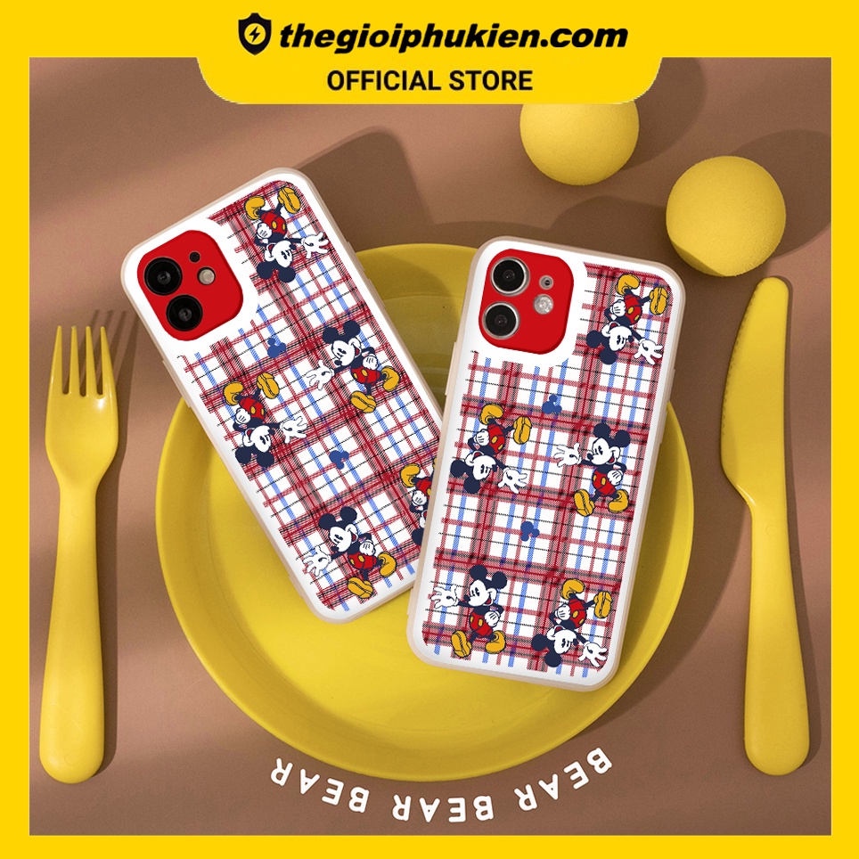 Ốp iphone - Ốp lưng iphone cạnh vuông viền camera Hoạt hình chuột nhỏ dành cho ip 6 đến 14promax - G55