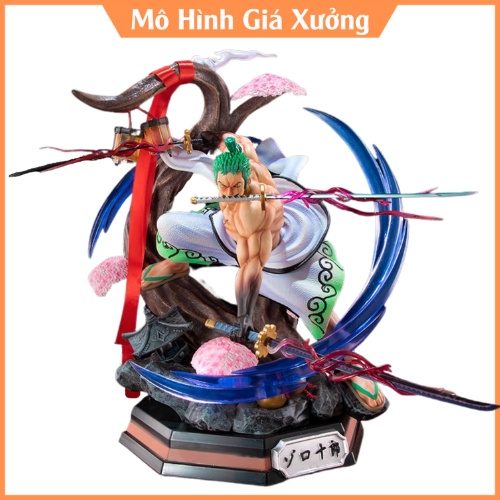 Mô Hình OnePiece Roronoa Zoro wano GK ( Có đèn led ) cao 24cm - nặng 500gram - One Piece - Figure Tượng One Piece