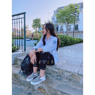 ( Ảnh Thật ) giày lười caro