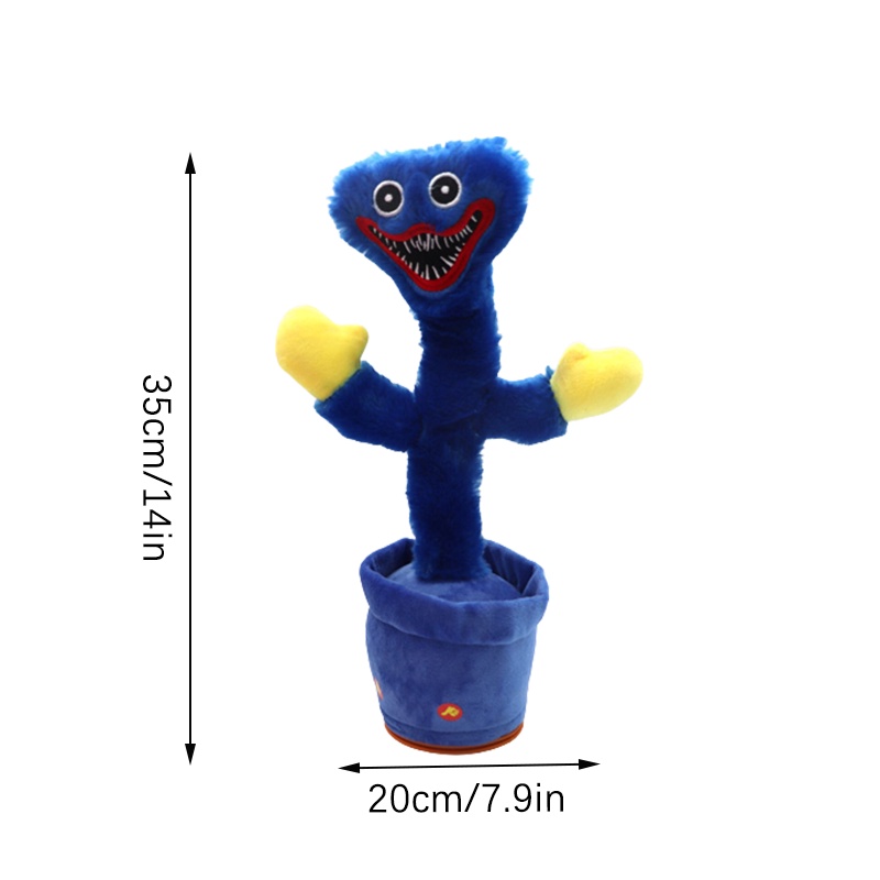 New Poppy Playtime Huggy Wuggy Dancing Speaking Cactus Interactive Dance Plush Toy
