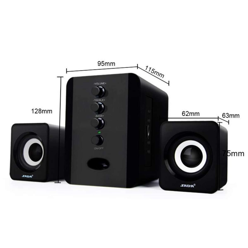 Bộ loa máy tính công suất lớn KAW 262U - Hàng Chính Hãng, Kết Nối Máy Tính, Điện Thoại, Công Suất 10W