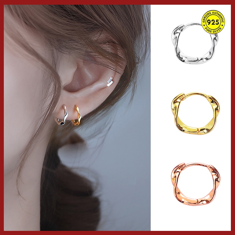 Bông tai mạ vàng hồng 18K thời trang
