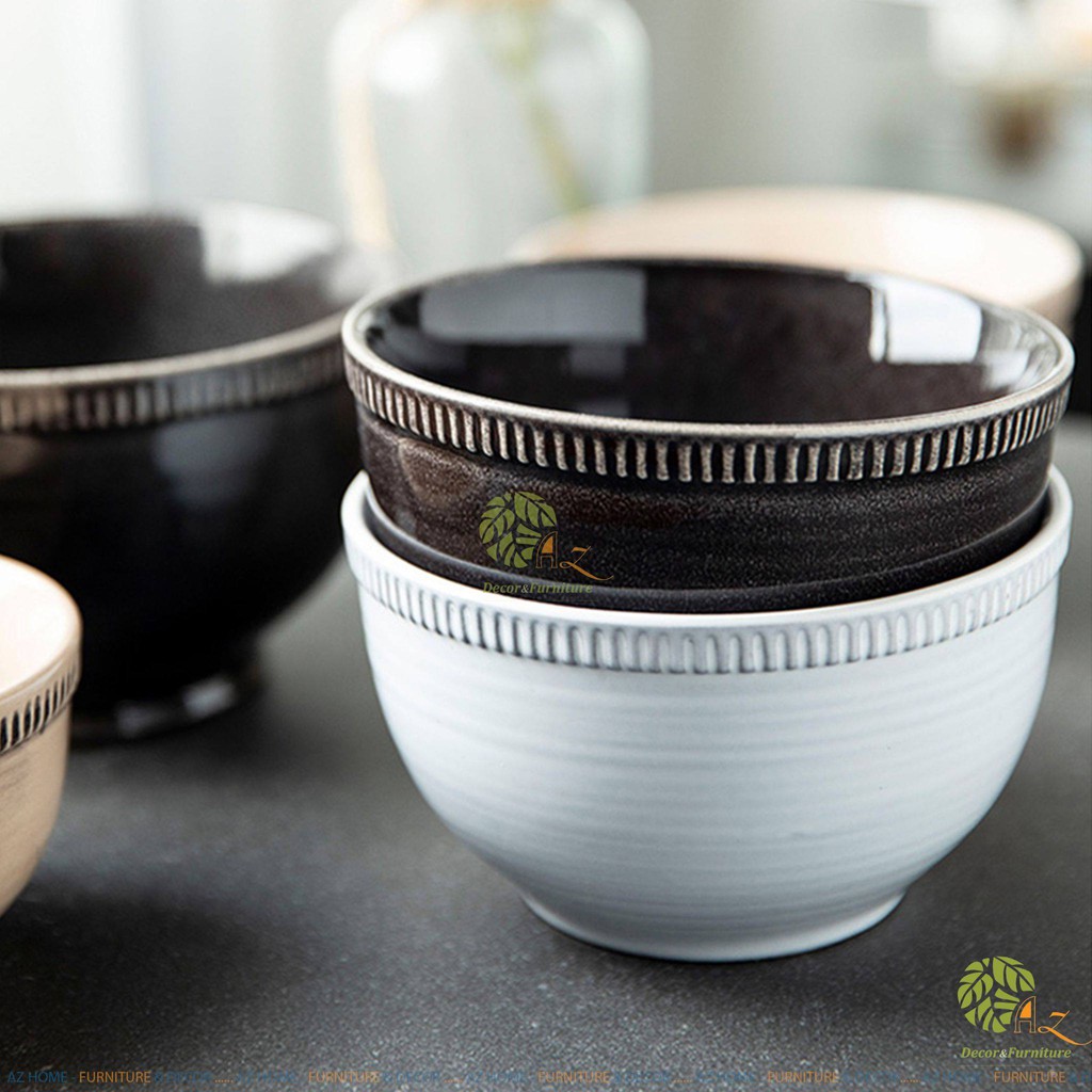 Bộ bát đĩa gốm sứ cao cấp lẻ Nile phong cách bắc âu