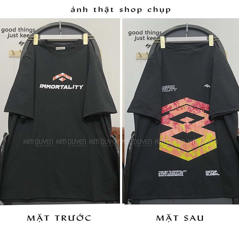 Áo Thun IMMOR-TALITY - Áo thun tay lỡ form rộng Unisex 38-65kg Nam Nữ  [VIDEO+ẢNH THẬT]