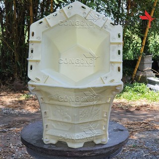 Khuôn Chậu Giá Rẻ ABS Lục Giác 33 Úp Đáy - LG33UD